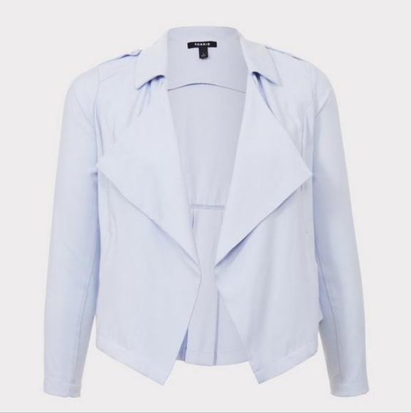 Torrid Twill Drape Front Jacket - Picture 4 of 8